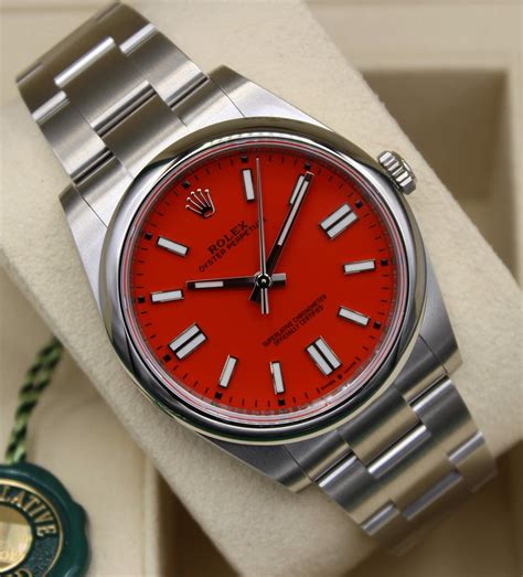 rolex oyster perpetual 41 red